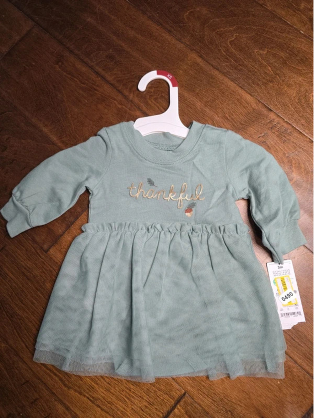 3m brand new thanksgiving dress from carter's item 490G6
